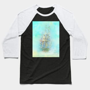 Tranquil Shores - Clipper Ship Baseball T-Shirt